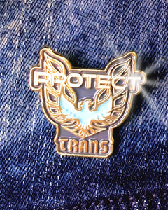 Protect Trans Enamel Pin